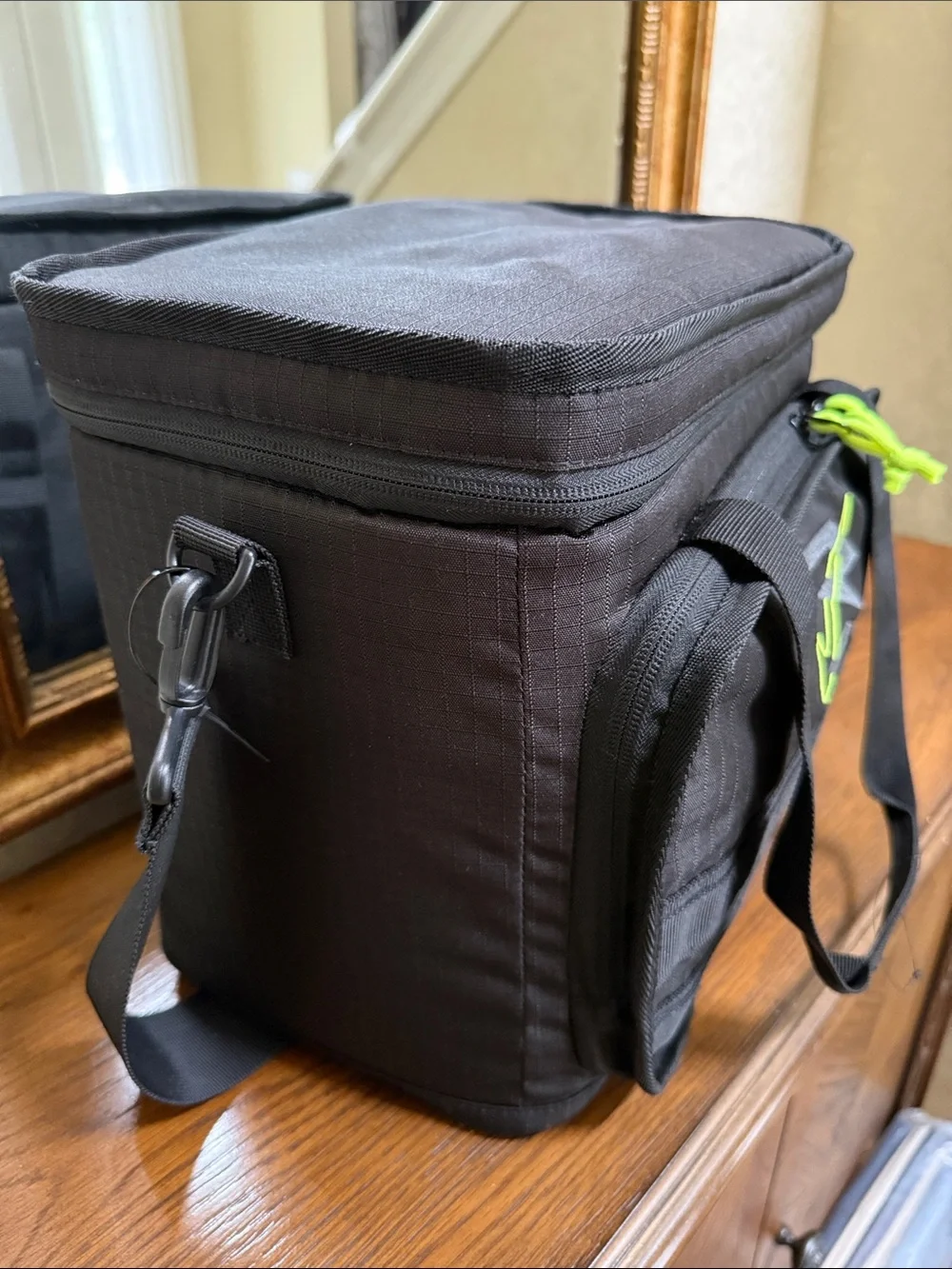 New w/o paper tag. Nike Black Duffel Cooler Bag with Neon Green Accents